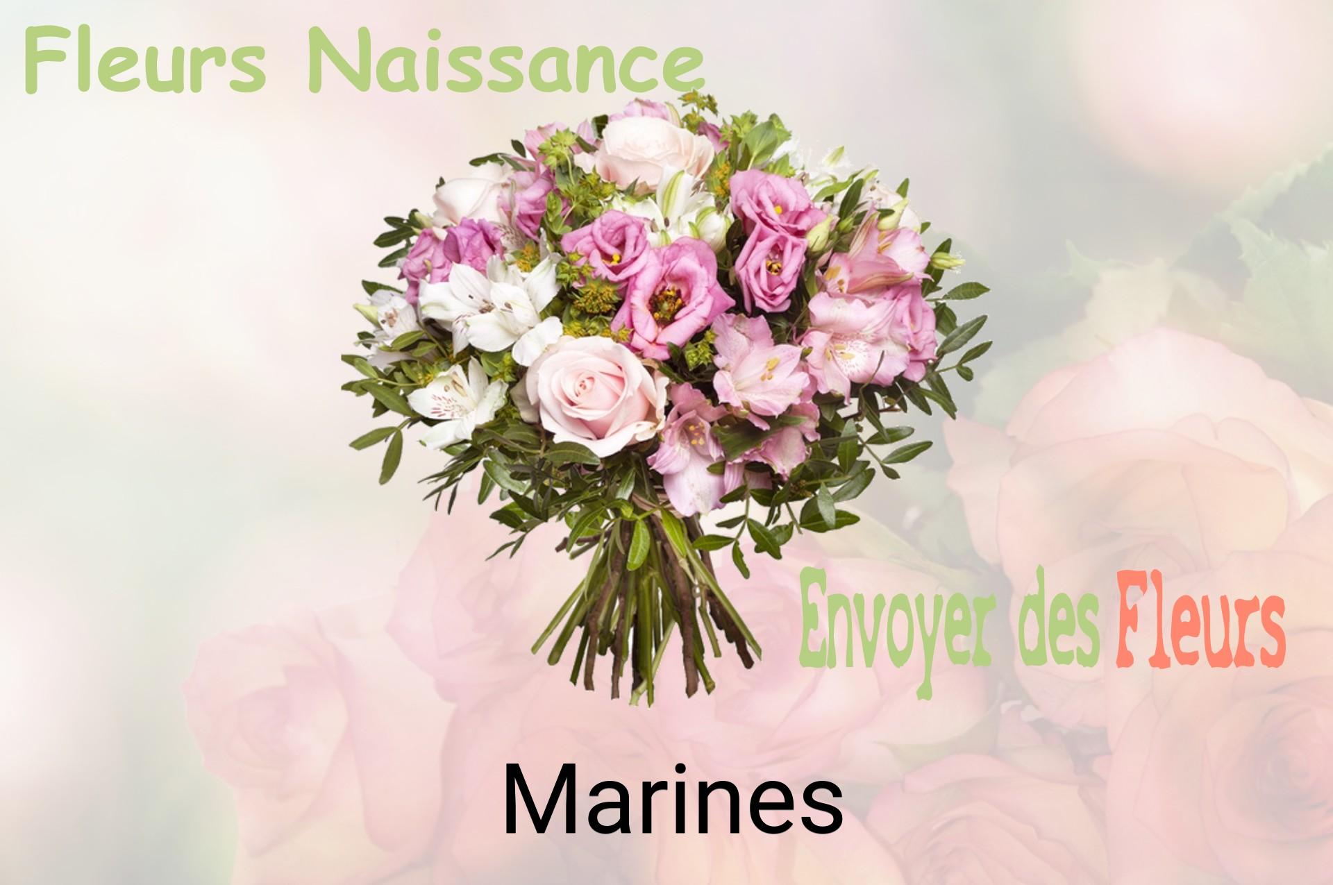 Bouquet de fleurs de naissance livré à Marines